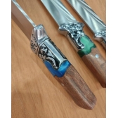 FACA LUXO DE CHURRASCO DETALHE RESINA 0508