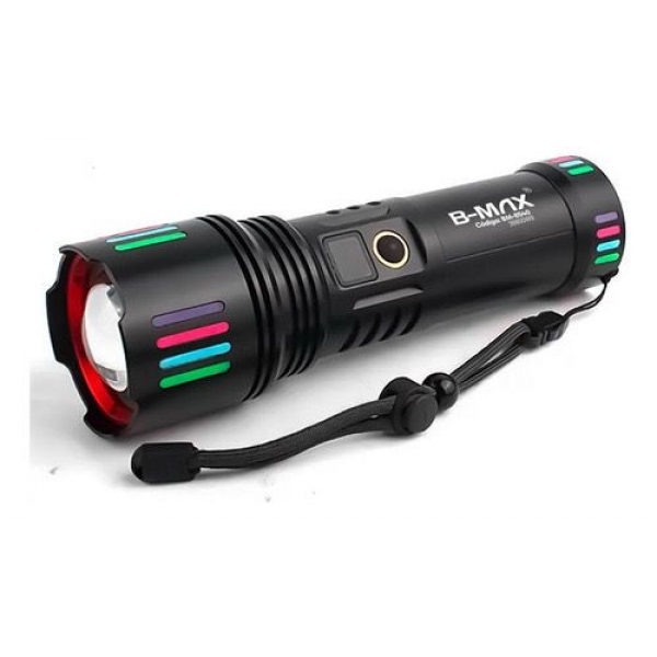 Lanterna Led Tática Recarregável Canhão De Luz Bmax 8540
