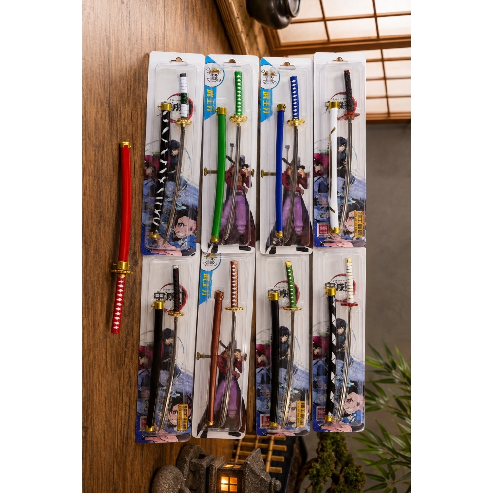 Mini Katana Cartelado Em Aço Anime Demon Slayer Decorativo