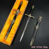 Adaga Medieval Com Lâmina Sem Corte Enfeite Decorativo 37cm H-06