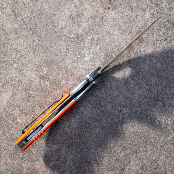 CANNIVETE SEMI AUTOMATICO liga de titânio Damasco + G10 CYL 80