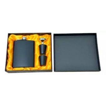 Kit Cantil 226ml Inox Frasco Whiskeira Bolso 2 Copos 1 Funil Cd13