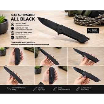 CANIVETE ALL BLACK SEMI AUTOMATICO  DA349