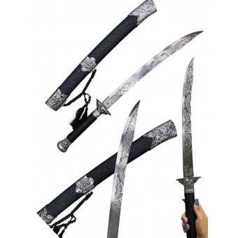 Espada Sabre Chinês Dragon Imperial - Lâmina Decorada com Bainha H56
