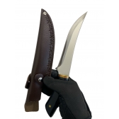FACA LUXO EXTREMA QUALIDADE COM BAINHA DE COURO TF-01
