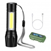 Lanterna Mini Led Cree Police Tatica Recarregável Zoom Forte