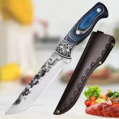 Faca Artesanal Fulltang Damasco Azure Desossa Churrasco DJ-354