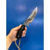 Faca Luxo Full Tang Aço D2 Com Bainha De Couro