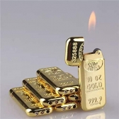 Isqueiro Recarregavel Gas luxo Gold