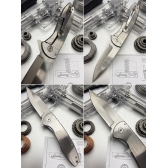 Canivete  Semi Automático Aço Inox Com Clip EDC 18cm TB-2350