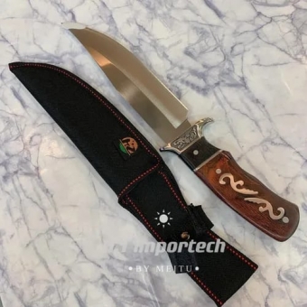 Faca De Caça Churrasco Full Tang Modelo Luxo C/ Bainha Nylon   1168