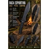 Faca Esportiva Cabo Emborrachado Bmax DJ059