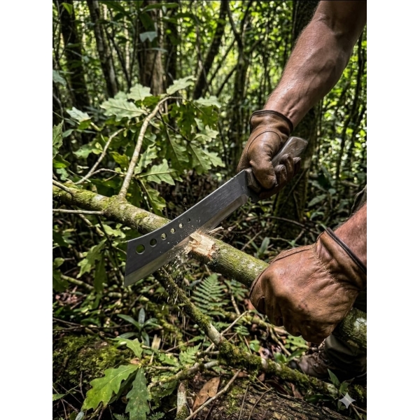 Facão Machete Full Tang Sobrevivência + Bainha Couro 1891