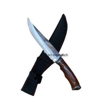 Faca Churrasco Caça e Pesca Cabo Artesanal Em Madeira Lamina Aço Inox  ( A65) 7178