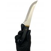 FACA LUXO EXTREMA QUALIDADE COM BAINHA DE COURO TF-01