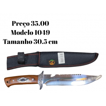 Faca Churrasco Pesca Caça Com Serra e abridor 1049