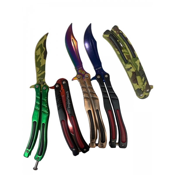 Canivete Butterfly Cs Go Trava De Mola + Bainha 06-0966