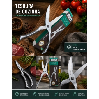 Tesoura de Cozinha Profissional Ohey DL-1019