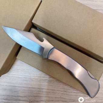 Canivete Inox Com Cliper de Bolso + Abridor De Garrafas Otima Resistencia e Qualidade  X011