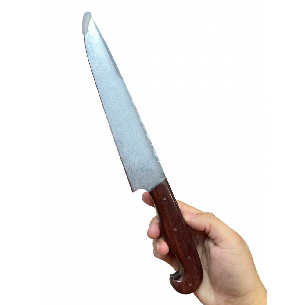 Faca Picanheira Churrasco Artesanal Cabo madeira Full tang  CJL-43