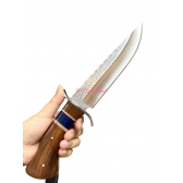 Faca Luxo Churrasco Camping Caça Pesca Uso Geral Lamina com Detalhes TB- 1529