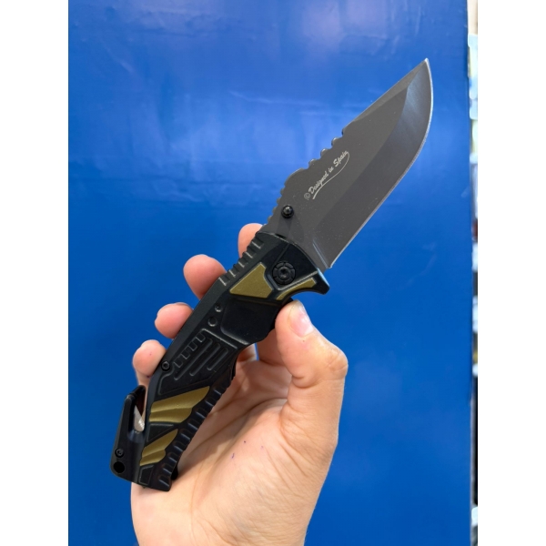 Canivete Gold Black Sobrevivência Titânio Rk19761 1709