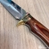 Faca Luxo Detalhe Dourado Churrasco Pesca Camping 7117