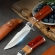Faca Inox Pequena 21cm com Cabo de Madeira e Bainha HZ 1055