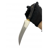 FACA LUXO EXTREMA QUALIDADE COM BAINHA DE COURO TF-01