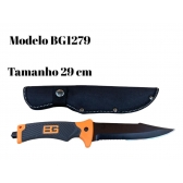 Faca Esportiva Bear Grylls Cabo emborrachado  BG-1279