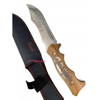 Faca De Caça Pesca Churrasco Luxo Fulltang Inox EC-7106