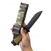 Faca Tatica Bainha Rigida Camuflada DJ243