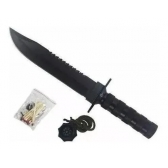 Faca Rambo Tática Militar Sobrevivência Pesca caça Lamina Serrilhado 0650