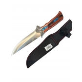 Faca churrasco cabo madeira e resina mk- 0980