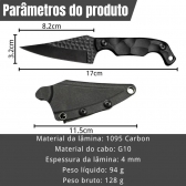 Faca Mini Stroup Knives Aço Carbono G10 SLK D201