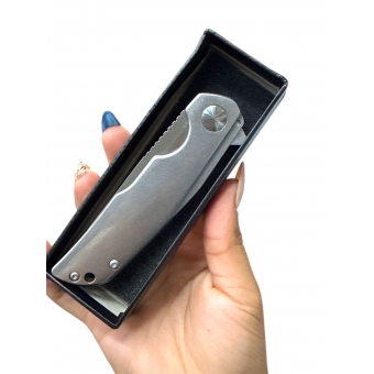 Canivete Inox Semi Automatico Com Clip cyl-89