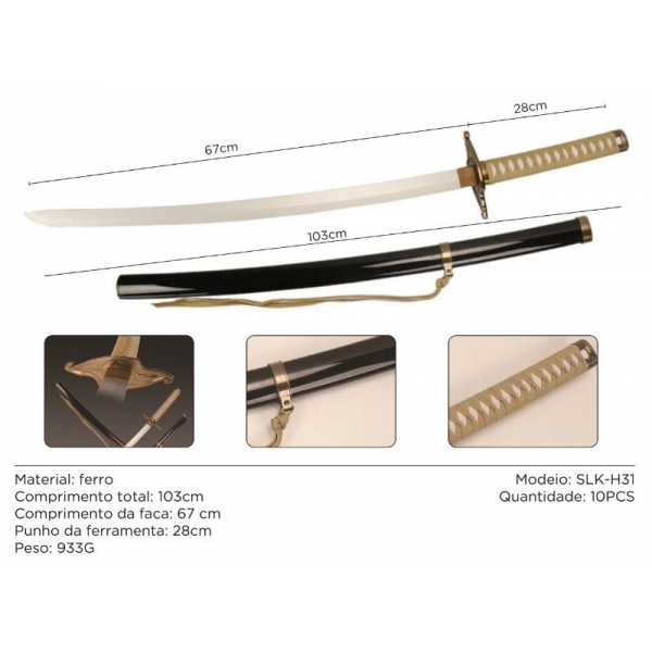 Espada Katana Zoro One Piece Alloy Demon Slayer Kimetsu no Yaiba Espada Nichirin H31