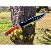 Faca TáticaLamina Prata Black Aço 440 C/ Serra 1154