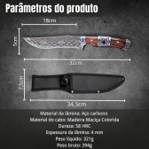 Faca Caça e Pesca Aço Inoxidável 32cm Desing Aranha + Bainha reforçada TF35