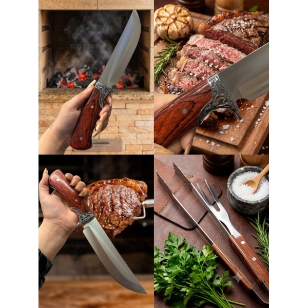 FACA CHURRASCO CERVO MK-1556A