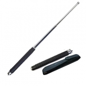 Bastão Cassetete retrátil aço tamanho grande 65cm defesa pessoal