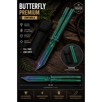Canivete Butterfly Linha Premium com mola BSL6