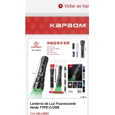 Lanterna Led Recarregavel Usb C Luz Verde Tática Caça Pesca KAPBOM KA-L6622