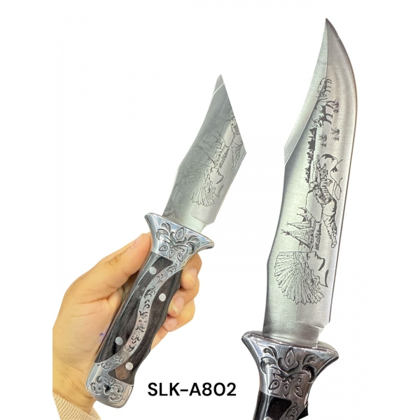 faca luxo churrasco lamiana desenhada SLK-A802
