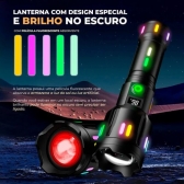 Lanterna Led Tática Recarregável Canhão De Luz Bmax 8540