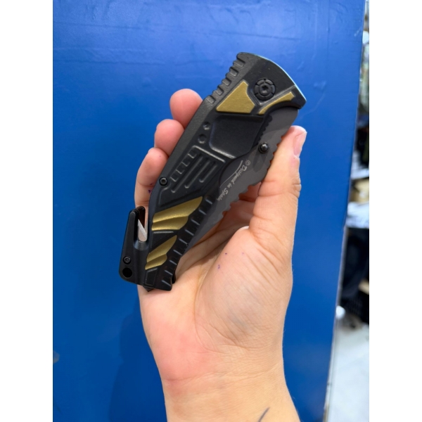 Canivete Gold Black Sobrevivência Titânio Rk19761 1709