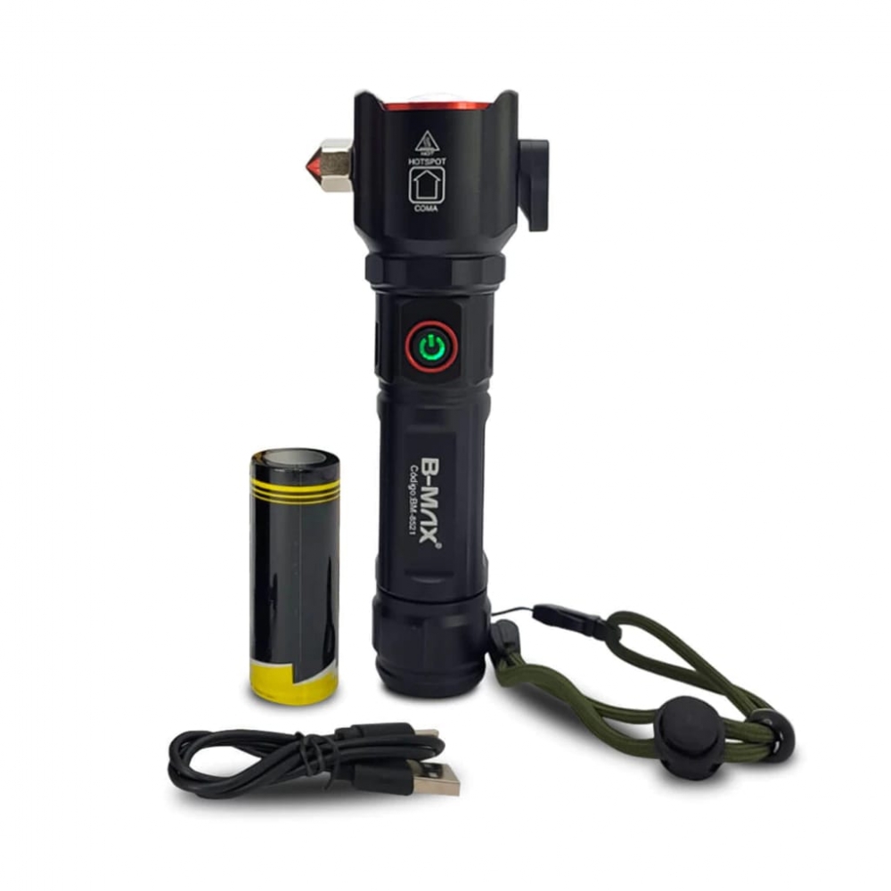 Lanterna  Tatica    COM QUEBRA VIDRO LIGHT SABRE BMAX 8521
