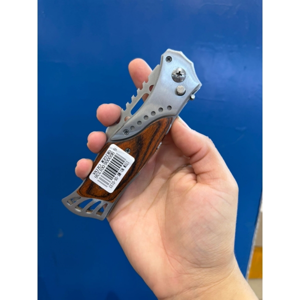 Canivete Automático Aço com Madeira MK 0133