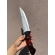 Faca Luxo Full Tang Chef Churrasco Top Cabo Resina - MARROM