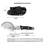 Faca De Lâmina Fixa  Tanto Stonewashed CYL-92